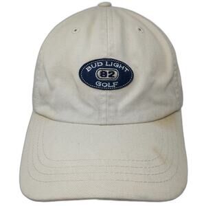 Anheuser-Busch Baseball Cap Beige One Size Bud Light Golf 92 Patch Hat Slideback